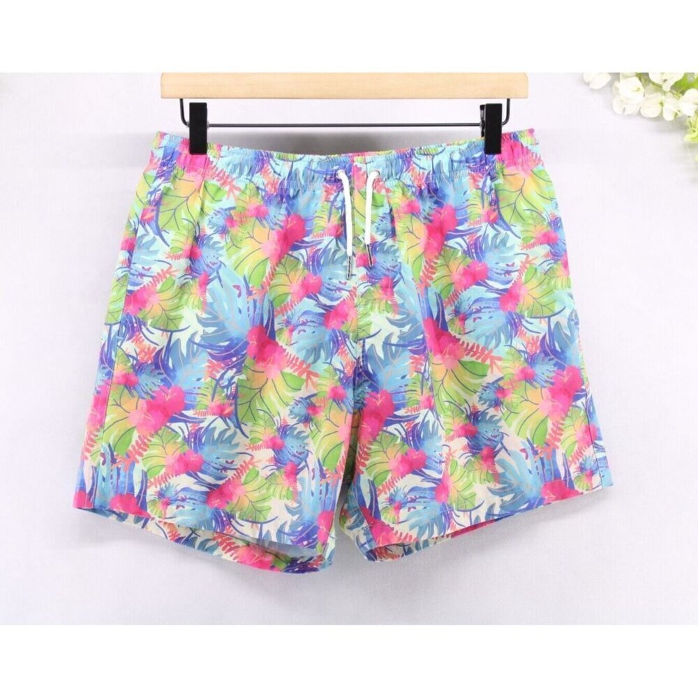 Bermies Men's Swim Trunks Shorts Netted Water Surf Beach Floral Size M